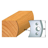 CMT 690.008 PROFILE KNIVES FOR INSERT SHAPER SYSTEM SP 1-37/64”x5/32”  (40x4mm)